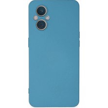 Evolvera Oppo Reno 7 Lite Kılıf Nano Içi Kadife Silikon - Mavi