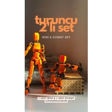 Moifugyia Lucky 13 Aksiyon Figürü Robot Oyuncak Turuncu 2'li Set Lucky 13 ve Mini 13