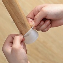 Soi Home 12 Adet Masa Sandalye Mobilya Ayağı Koruyucu Silikon Kılıf -Gürültü Emici Parke Koruyucu Silikon