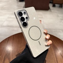 KumOziShop Samsung Galaxy S23 Ultra Uyumlu Simli Magsafe Özellikli Kılıf