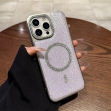KumOziShop Iphone 13/14 Uyumlu Hologramlı Simli Taşlı Kılıf