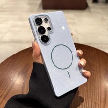 KumOziShop Samsung Galaxy S23 Ultra Uyumlu Simli Magsafe Özellikli Kılıf