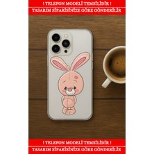 CoverMarkt Oppo A9 2020 Premium Şeffaf Silikon Darbe Emici Telefon Kılıfı Tavşan Desen Trendia