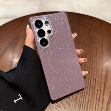 KumOziShop Samsung Galaxy S23 Ultra Uyumlu Simli Magsafe Özellikli Kılıf