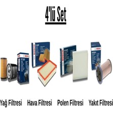 Bosch Vw Bora 1.6 1998-2005 4'lü Karbonlu Filtre Bakım Seti