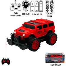 Giffy Oyuncak 1:20 Uzaktan Kumandalı Pilli Full Fonksiyon Işıklı Drift Atabilen Offroad Yüksek Teker Araba Jeeep