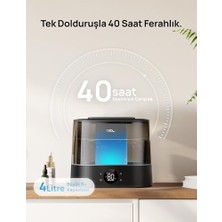 Dreo Akıllı Nemlendiriciler Yatak Odası Için, Üstten Dolumlu 4l Süper Büyük Nemlendirici, 28 Db, 36 Saat Çalışma Süresi, Dokunmatik/uygulama/ses Kontrolü, Iç Mekanlar Için Soğuk Sisli Nemlendiriciler