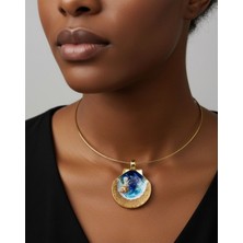 Godfroy Midye Kabuğu Deniz Mazaralı Altın Kaplama Kolye