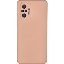 Evolvera Xiaomi Redmi Note 10 Pro Kılıf Nano Içi Kadife Silikon - Pudra