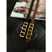 Fiori Ince Zincir Tokalı Basic Kadın Pantolon Kemeri, Ceket Kemeri, Elbise Kemeri, Gömlek Kemeri