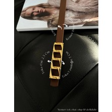 Fiori Ince Zincir Tokalı Basic Kadın Pantolon Kemeri, Ceket Kemeri, Elbise Kemeri, Gömlek Kemeri