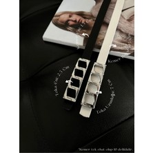 Fiori Ince Zincir Tokalı Basic Kadın Pantolon Kemeri, Ceket Kemeri, Elbise Kemeri, Gömlek Kemeri