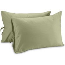 Sabia Soft Touch %100 Pamuk 50X70 cm Bağcıklı Yastık Kılıfı Seti