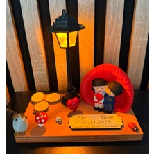 MYK Hediye ve Sanat Atölyesi Evlilik Yıldönümü Sevgililer Günü Hediyesi Sevgiliye Konsept Hediye Sevgili Işıklı El Yapımı Ahşap