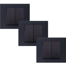 Ovivo Grano Jaluzi Kumanda Anahtarı Çerçeveli 3 Adet Sıva Altı