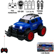 Giffy Oyuncak 1:20 Uzaktan Kumandalı Pilli Full Fonksiyon Işıklı Drift Atabilen Offroad Yüksek Teker Araba Jeeep