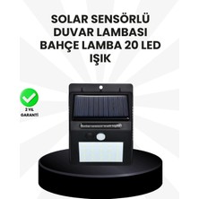 Epilons Su Geçirmez Ip65 20 Led Solar Sensörlü Bahçe Ve Veranda Aydınlatma
