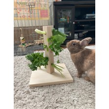 Alyones Bunny  Tree – Ahşap Tavşan Foraging Oyuncağı, Doğal Çam, Zihinsel Uyarım