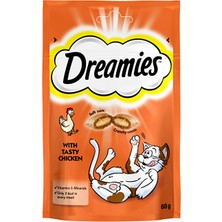 Dreamies Tavuklu Kedi Ödül Maması 60 gr Türkiye Menşeli Yetişkin Kediler İçin Lezzet