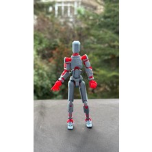 Moifugyia Lucky 13 Aksiyon Figürü Robot Oyuncak 13CM Gri Kırmızı