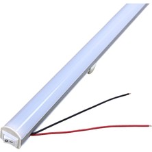 12V Floresan Tavan Lambası Ledli Beyaz Anahtarlı (Buzlu Cam) (47 Cm)