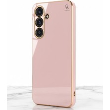 Wowacs Samsung Galaxy A17 Uyumlu Kılıf Kenarları Parlak Altın Renkli Kamera Korumalı Soft Tasarım Kılıf