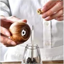 Akasya Kapaklı Baharat Öğütücü – 17,5 cm Cam Baharat, Tuz, Karabiber, Şık ve Dayanıklı Tasarım