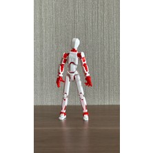 Moifugyia Lucky 13 Aksiyon Figürü Robot Oyuncak 13CM Beyaz Kırmızı