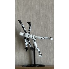 Moifugyia Lucky 13 Aksiyon Figürü Robot Oyuncak 13CM Dört Kollu Lucky 13 ve Stand Seti