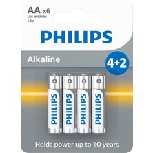 Philips Aa Alkalin Pil 6’lı Paket (4+2 Kampanyalı) – Lr6 M