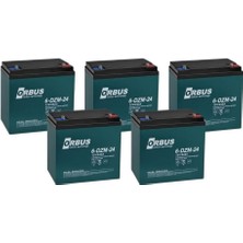 Orbus  6-Dzm-24 12V 24 Ah Elektrikli Bisiklet Aküsü 5 Li Paket