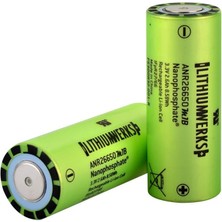 Lithium Werks  ANR26650M1B - 3.2V 2500 mAh - LiFePO4 Pil - 50A