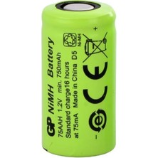 GP 75AAH - 2/3AA Size - 1.2V 750 mAh - Ni-Mh Şarjlı Pil