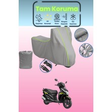 Dokaca Neo Gri Neon Fitilli Honda Dio Uyumlu Motosiklet Brandası, Koruyucu Örtü, Motor Branda