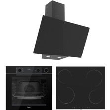 Ferre Fryart-Steam Serisi (QEP64CS-MS261 Elektirikli Ocak -D077) Ankastre Set