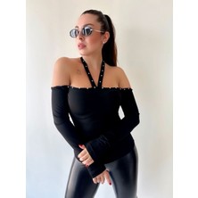 byasafkids Kadın Halter Yaka Detay Bluz