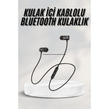 Epilons Sports Mıknatıslı Siyah Bluetooth Kulaklık Kablolu Uzun Pil Ömrü