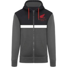 Honda Kapüşonlu Fermuarlı Gri Sweatshirt (08AUD-KJA-002Y)