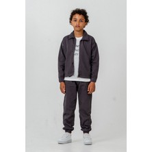 Miniğimin Cicileri Enjoy Baskılı Dokuma Spor 3 Lü Erkek Çocuk Takım - Antrasit