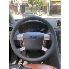 Detay Deri Direksiyon Direksiyon Kılıfı Ford Mondeo 2011  Derisi Sökülmeden Yapılmaya Uygun Spor Desen