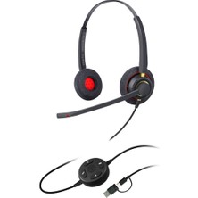 Inbertec UB805DM Duo Çağrı Merkezi Kulaklığı