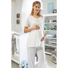 Sistina Ekru Hamile ( Lohusa ) Pijama Takımı - 1606