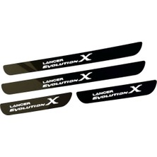 CarEste Lancer Evolutıon Pleksi Kapı Eşiği Piano Black 4 Parça