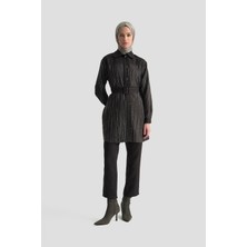 Armine Trend Dokuma Pullu Garnili Pantolonlu İkili Takım Antrasit 25KT664