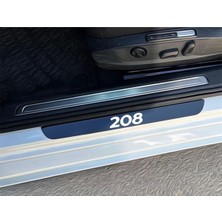 CarEste 208 Pleksi Kapı Eşiği Piano Black 4 Parça