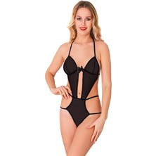 Sistina Siyah Lcralı Tül Bodysuit - 931