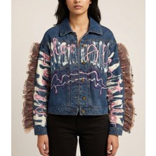 Özel Tasarım Kot Ceket Alien Princess