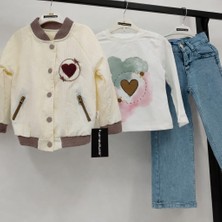 Moeboon Plise Ceketli 3'lü Takım