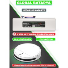 Global Batarya Xiaomi Mi Vacuum Mop 1c 2in1 Akıllı Robot Süpürge Bataryası 14.4V 7000MAH Pil (Mega Plus Kapasite)