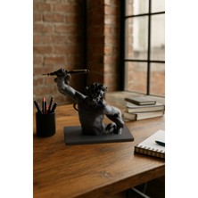 the mr east 3D Dekoratif Antik Kalem Tutucu Heykel Avangard Ofis Masaüstü Aksesuar, Sanatsal Hediyelik 14X14 cm